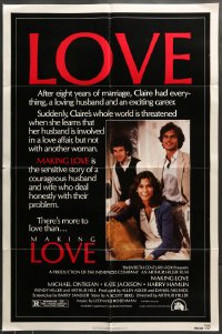 7r539 MAKING LOVE 1sh 1982 Arthur Hiller, Michael Ontkean, Kate Jackson, Harry Hamlin!