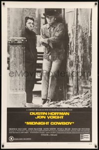 7r569 MIDNIGHT COWBOY 1sh 1969 Dustin Hoffman, Jon Voight, John Schlesinger classic, X-rated!