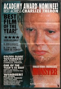 7r579 MONSTER DS 1sh 2004 Christina Ricci, chilling Charlize Theron as serial killer Aileen Wuornos