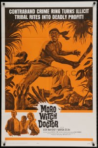 7r583 MORO WITCH DOCTOR 1sh 1964 Jock Mahoney vs. contraband crime ring, deadly profit!