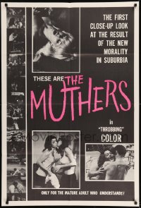 7r592 MUTHERS 1sh 1968 Donald A. Davis, the first close-up look at the new morality in suburbia!