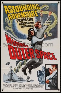 7r593 MUTINY IN OUTER SPACE 1sh 1964 wacky sci-fi, astounding adventure from the moon's center!