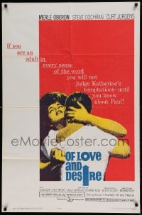 7r622 OF LOVE & DESIRE 1sh 1963 Richard Rush, Merle Oberon had so many men in her life!