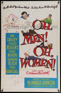 7r623 OH MEN OH WOMEN 1sh 1957 Dan Dailey, Ginger Rogers, David Niven, Barbara Rush