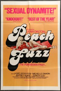 7r650 PEACH FUZZ 1sh 1977 introducing sexiest Jean Dalton, the forbidden fruit!