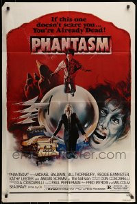 7r653 PHANTASM 1sh 1979 if this one doesn't scare you, you're already dead, cool art by Joe Smith!