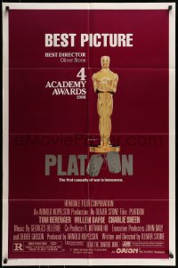 7r662 PLATOON style B awards 1sh 1986 Oliver Stone, Vietnam, the first casualty of war is Innocence