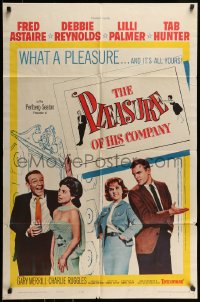 7r669 PLEASURE OF HIS COMPANY 1sh 1961 Fred Astaire, Debbie Reynolds, Lilli Palmer, Tab Hunter!