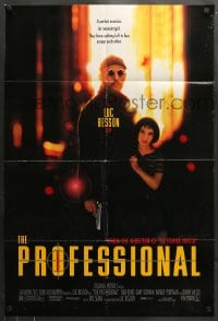7r685 PROFESSIONAL 1sh 1994 Luc Besson's Leon, Jean Reno with gun, young Natalie Portman!