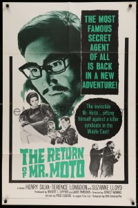 7r709 RETURN OF MR. MOTO 1sh 1965 Asian detective Henry Silva is now the famous secret agent!