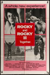 7r727 ROCKY/ROCKY II 1sh 1980 Sylvester Stallone, Carl Weathers boxing classic double-bill!