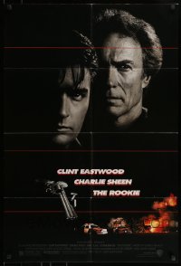 7r733 ROOKIE 1sh 1990 Clint Eastwood directs & stars with Charlie Sheen, Raul Julia!