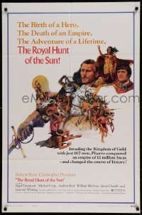 7r737 ROYAL HUNT OF THE SUN style B 1sh 1969 Christopher Plummer, art of Robert Shaw as conquistador