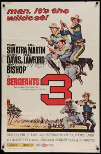 7r770 SERGEANTS 3 1sh 1962 John Sturges, Frank Sinatra, Rat Pack parody of Gunga Din!
