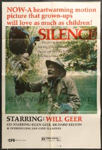 7r786 SILENCE 1sh 1974 Will Geer, the story of a deaf boy lost in the wilderness!