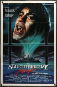 7r792 SLAUGHTERHOUSE ROCK int'l 1sh 1988 Alcatraz horror, wild artwork of floating vampire head!