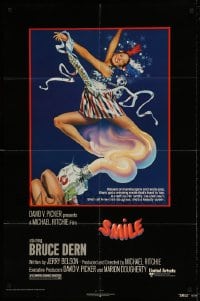 7r795 SMILE 1sh 1975 Michael Ritchie directed, artwork of teen beauty by John Alvin!