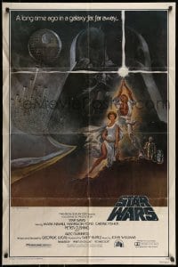 7r823 STAR WARS style A fourth printing 1sh 1977 George Lucas classic sci-fi epic, art by Tom Jung!