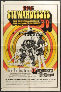 7r827 STEWARDESSES 1sh R1973 sexy Christina Hart, The most talked about girls in America!