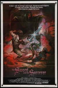 7r855 SWORD & THE SORCERER style B 1sh 1982 magic, dungeons, dragons, art by Peter Andrew Jones!