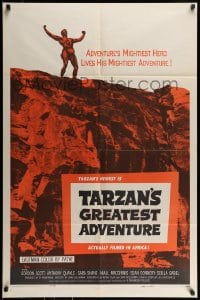 7r869 TARZAN'S GREATEST ADVENTURE 1sh 1959 hero Gordon Scott lives his mightiest adventure!