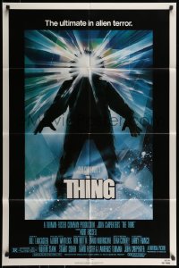 7r893 THING 1sh 1982 John Carpenter classic sci-fi horror, Drew Struzan, regular credit design!