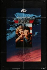 7r911 TOP GUN 1sh 1986 great image of Tom Cruise & Kelly McGillis, Navy fighter jets!