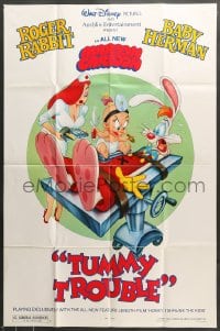 7r925 TUMMY TROUBLE DS 1sh 1989 Roger Rabbit & sexy Jessica with doctor Baby Herman!