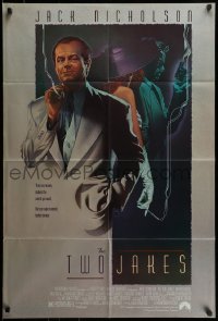 7r931 TWO JAKES 1sh 1990 cool full-length art of smoking Jack Nicholson by Rodriguez!