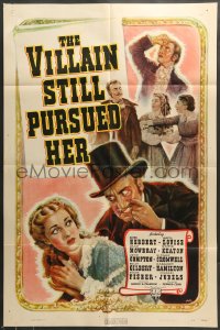 7r952 VILLAIN STILL PURSUED HER 1sh 1940 Hugh Herbert, Anita Louise, Buster Keaton, wacky!