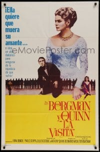 7r953 VISIT Spanish/US 1sh 1964 great images of Ingrid Bergman & Anthony Quinn!