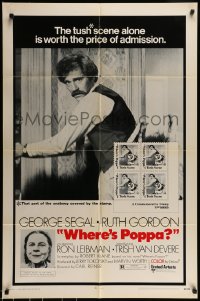 7r971 WHERE'S POPPA 1sh 1970 Carl Reiner directed comedy, George Segal & Ruth Gordon!