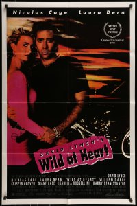 7r977 WILD AT HEART 1sh 1990 David Lynch, Nicolas Cage & Laura Dern, a wild ride!