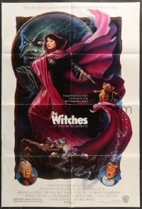 7r985 WITCHES 1sh 1990 Nicolas Roeg, Jim Henson, Anjelica Huston, Winters fantasy art!