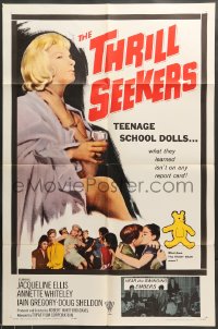 7r993 YELLOW TEDDYBEARS 1sh 1964 Thrill Seekers, teen doll, what they learned isn't on report card