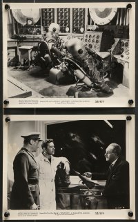 7s982 SPACEWAYS 2 8x10 stills 1953 Hammer sci-fi, screen's 1st story of space islands in the sky!