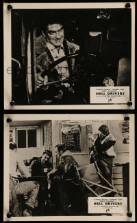 7s936 HELL DRIVERS 2 English FOH LCs 1957 Cy Endfield, great images of Stanley Baker!