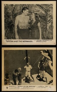 7s989 TARZAN & THE MERMAIDS 2 English FOH LCs 1948 images of Johnny Weissmuller and Brenda Joyce!