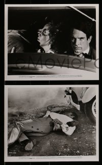 7s769 BONNIE & CLYDE 4 8x10 stills 1967 Warren Beatty & Faye Dunaway, Hackman, Pollard, shootout!