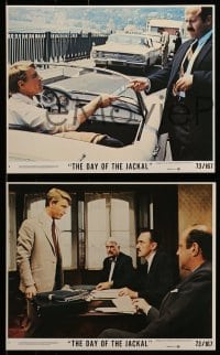 7s057 DAY OF THE JACKAL 8 8x10 mini LCs 1973 Fred Zinnemann assassination classic, Edward Fox
