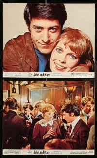 7s152 JOHN & MARY 6 color 8x10 stills 1969 Dustin Hoffman, Mia Farrow, directed by Peter Yates!