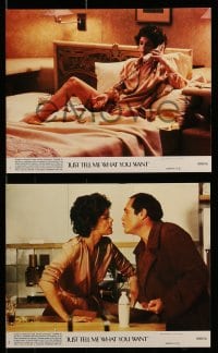 7s087 JUST TELL ME WHAT YOU WANT 8 8x10 mini LCs 1980 Ali MacGraw, Alan King, Sidney Lumet!