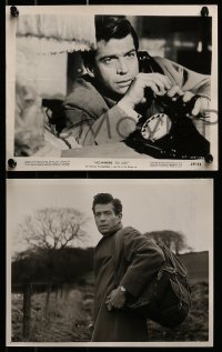 7s359 NOWHERE TO GO 14 8x10 stills 1959 tough handsome George Nader is too hot for the underworld!