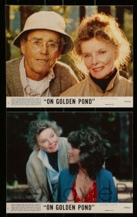7s099 ON GOLDEN POND 8 8x10 mini LCs 1981 Katharine Hepburn, Henry Fonda, and Jane Fonda!