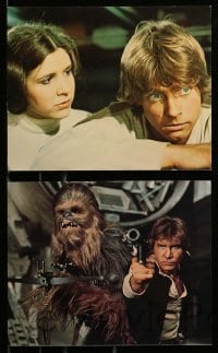 7s117 STAR WARS 8 color deluxe 8x10 stills 1977 George Lucas classic epic, Luke, Leia, Han, Darth Vader!