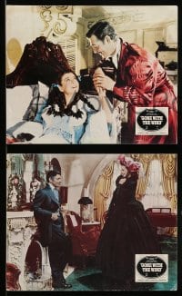 7s149 GONE WITH THE WIND 6 color English FOH LCs R1970s Clark Gable, Vivien Leigh, all time classic
