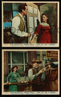 7s202 GOOD DAY FOR A HANGING 3 color English FOH LCs 1959 Fred MacMurray, Robert Vaughn!