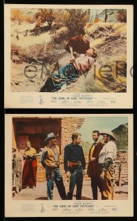 7s150 GUNS OF FORT PETTICOAT 6 color English FOH LCs 1957 images of cowboy Audie Murphy, Grant!