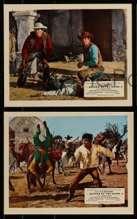 7s212 RETURN OF THE SEVEN 3 color English FOH LCs 1967 Yul Brynner, Robert Fuller, western sequel!