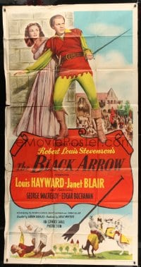 7t639 BLACK ARROW 3sh 1948 Louis Hayward, Janet Blair, written by Robert Louis Stevenson!